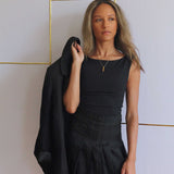 Black Tia Mini Pleated Skirt